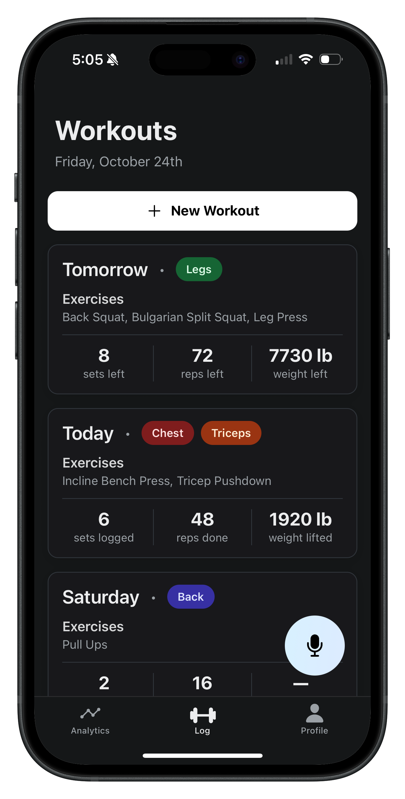Preview of the Whisper Lift mobile app